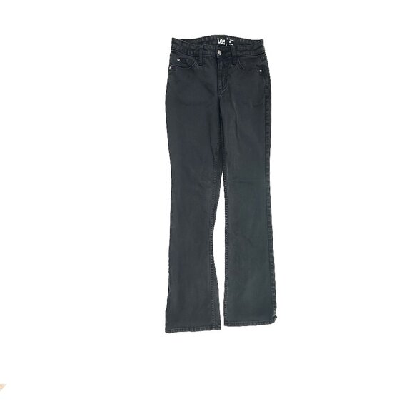 Lee Regular Fit Bootcut Leg Mid Rise Women's size 4 Black Denim Jeans - Picture 1 of 4